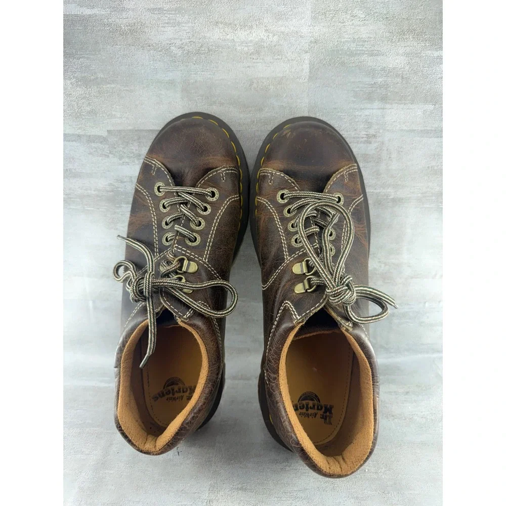 Dr Martens 10940 Brown Leather Lace Up Lug Sole Oxford Shoes Men Sz 10